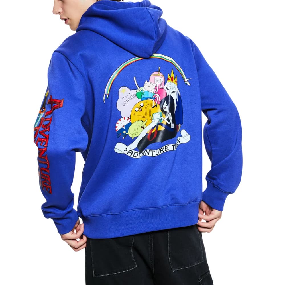 Mens Cotton Blue Regular Hoodie thumbnail 3