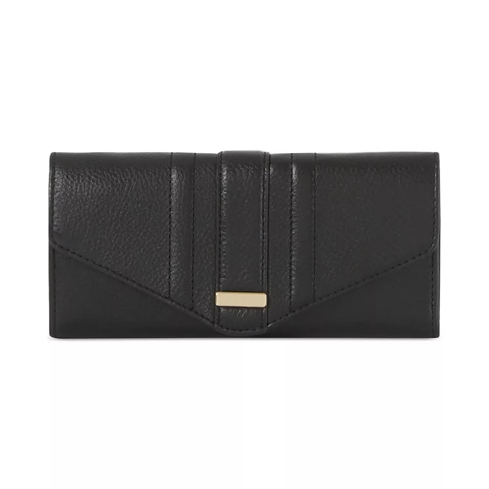 Women’s Black Leather 3 Fold Wallet thumbnail 3
