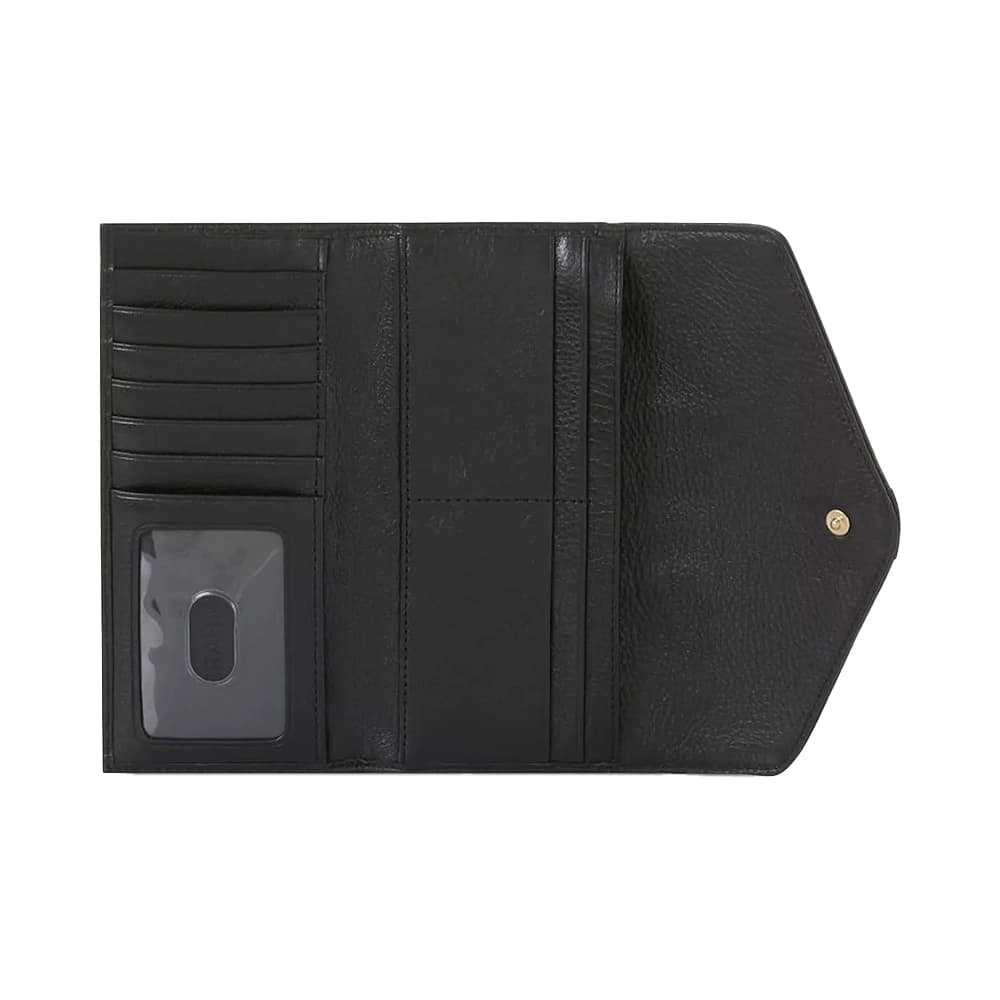 Women’s Black Leather 3 Fold Wallet thumbnail 4