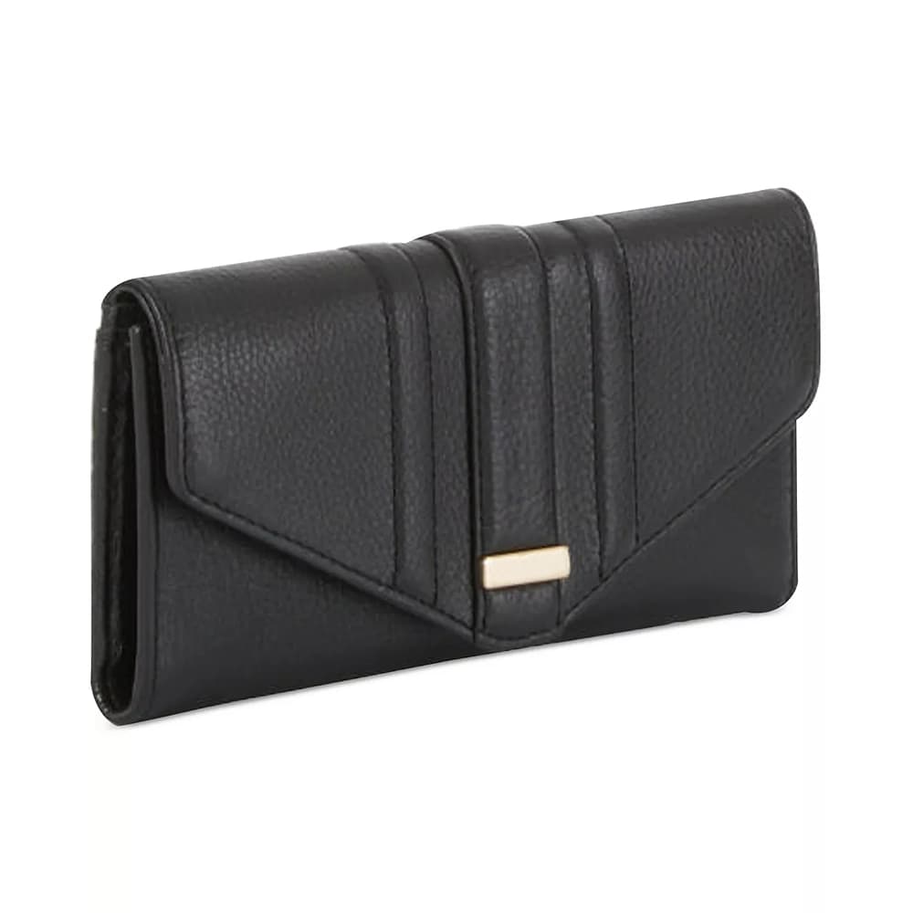 Women’s Black Leather 3 Fold Wallet