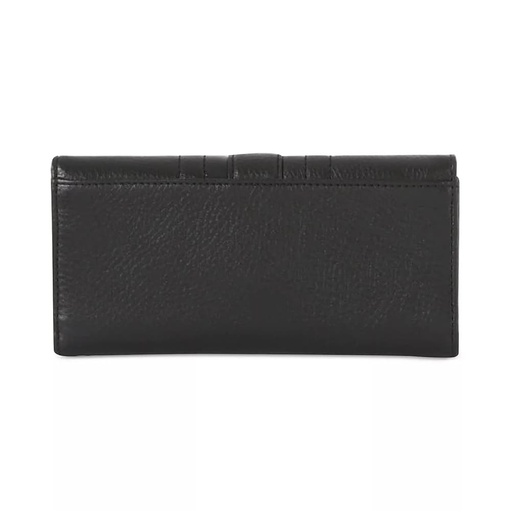 Women’s Black Leather 3 Fold Wallet thumbnail 2