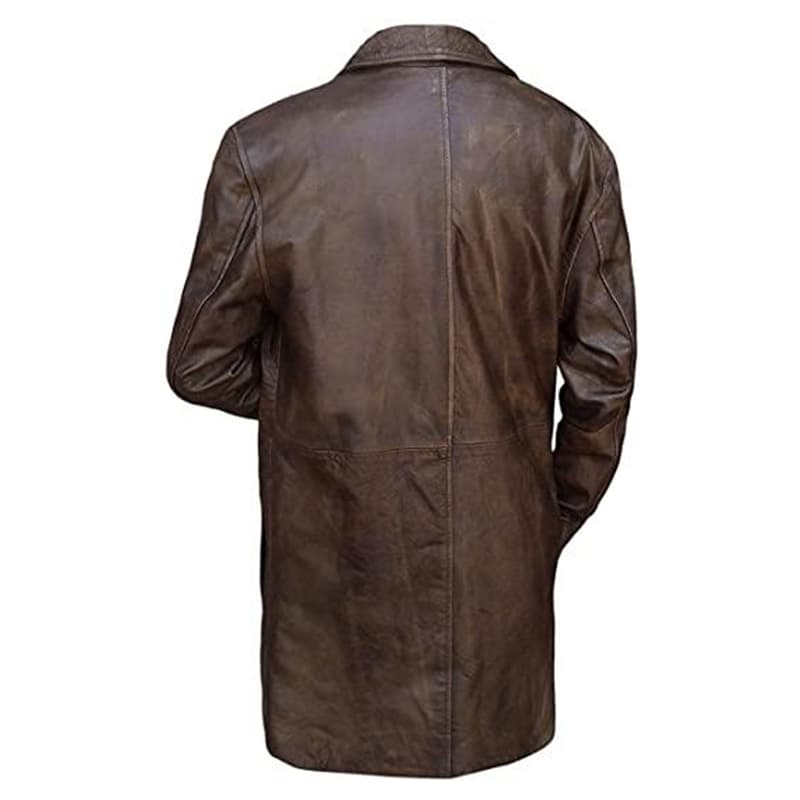 Supernatural Brown Dean Winchester Leather Trench Coat thumbnail 4