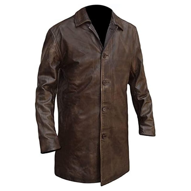 Supernatural Brown Dean Winchester Leather Trench Coat thumbnail 3