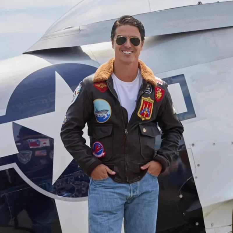 Tom Cruise Maverick Bomber Top Gun Leather Jacket