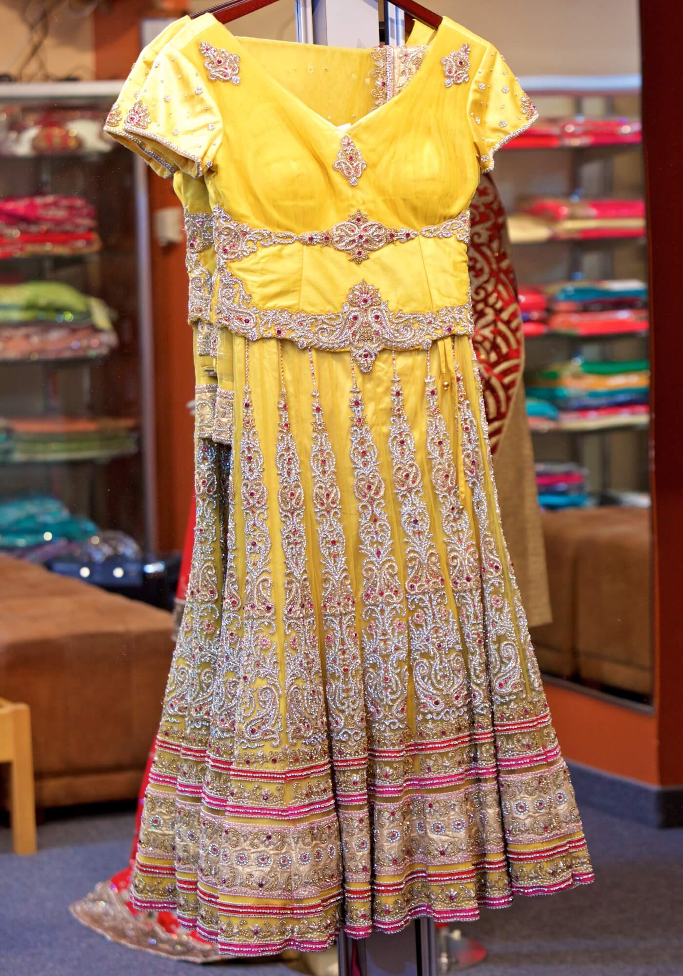 Canary Yellow Heavy Lehenga