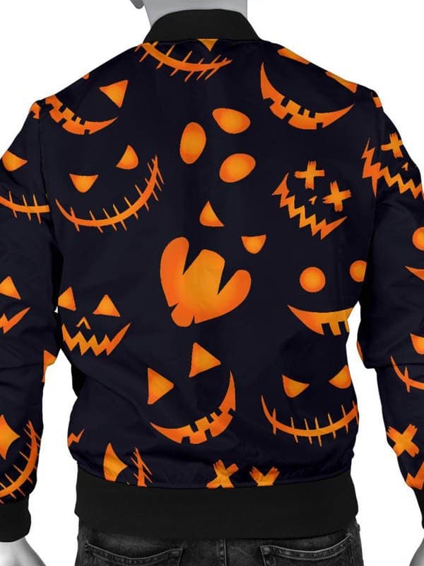 Pumpkins Halloween Bomber Jacket thumbnail 2