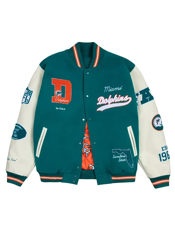 Miami Dolphins GOLF WANG Varsity Jacket thumbnail 2