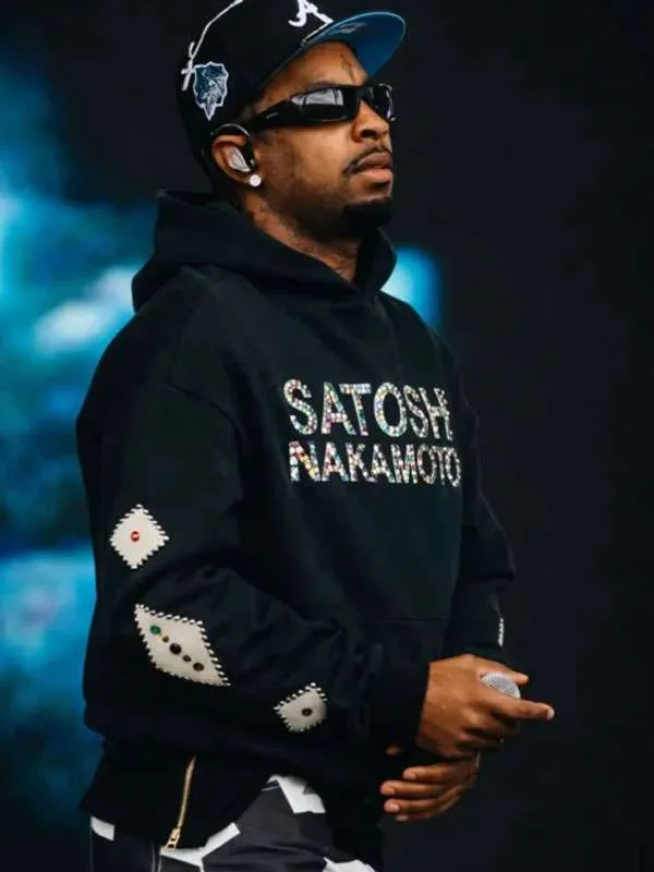21 Savage Satoshi Nakamoto Black Hoodie