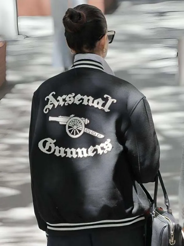 Anne Hathaway Black Varsity Jacket thumbnail 2