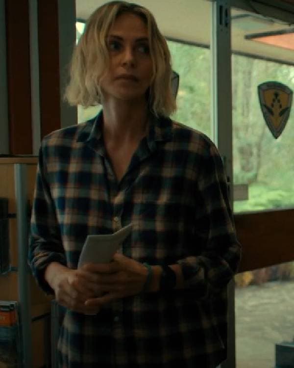 Charlize Theron Apex 2026 Plaid Check Shirt