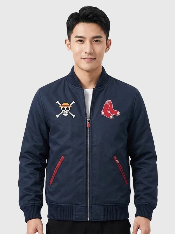 One Piece Red Sox Navy Blue Jacket