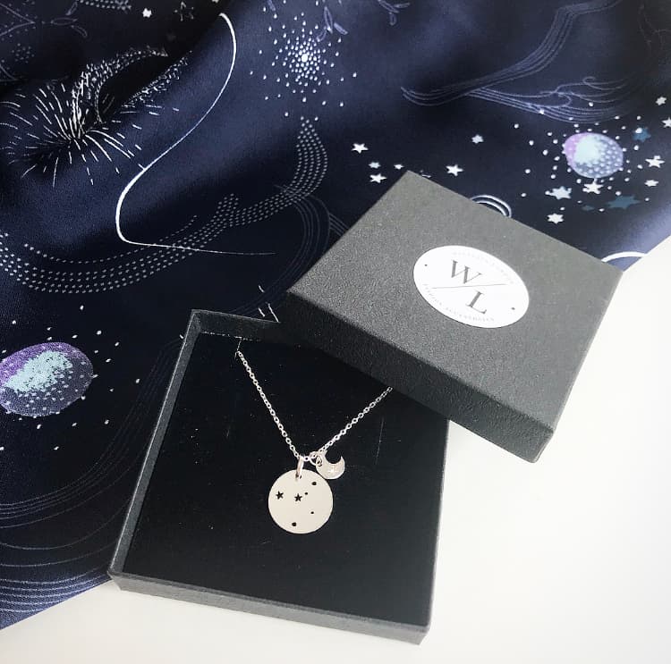 Sterling Silver Cancer Constellation Necklace thumbnail 2