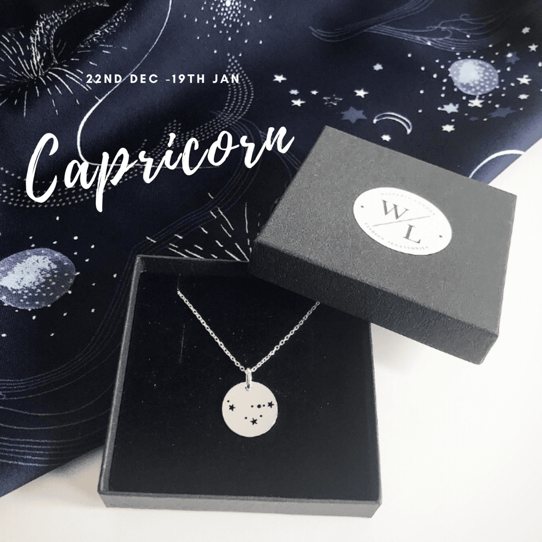 Sterling Silver Capricorn Constellation Necklace
