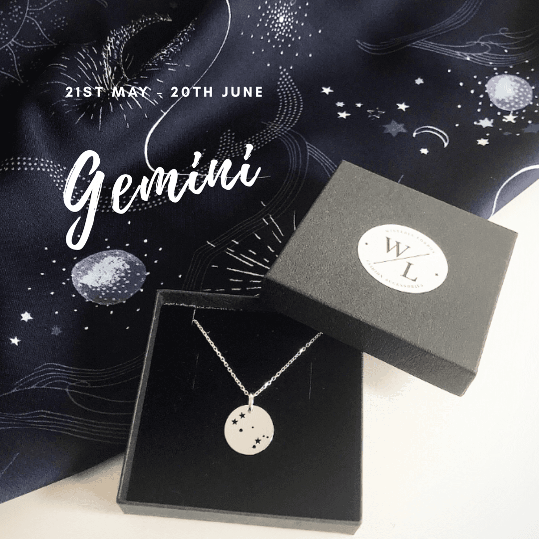 Sterling Silver Gemini Constellation Necklace