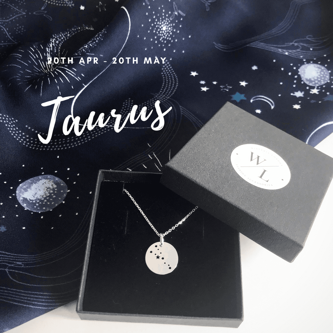 Sterling Silver Taurus Constellation Necklace