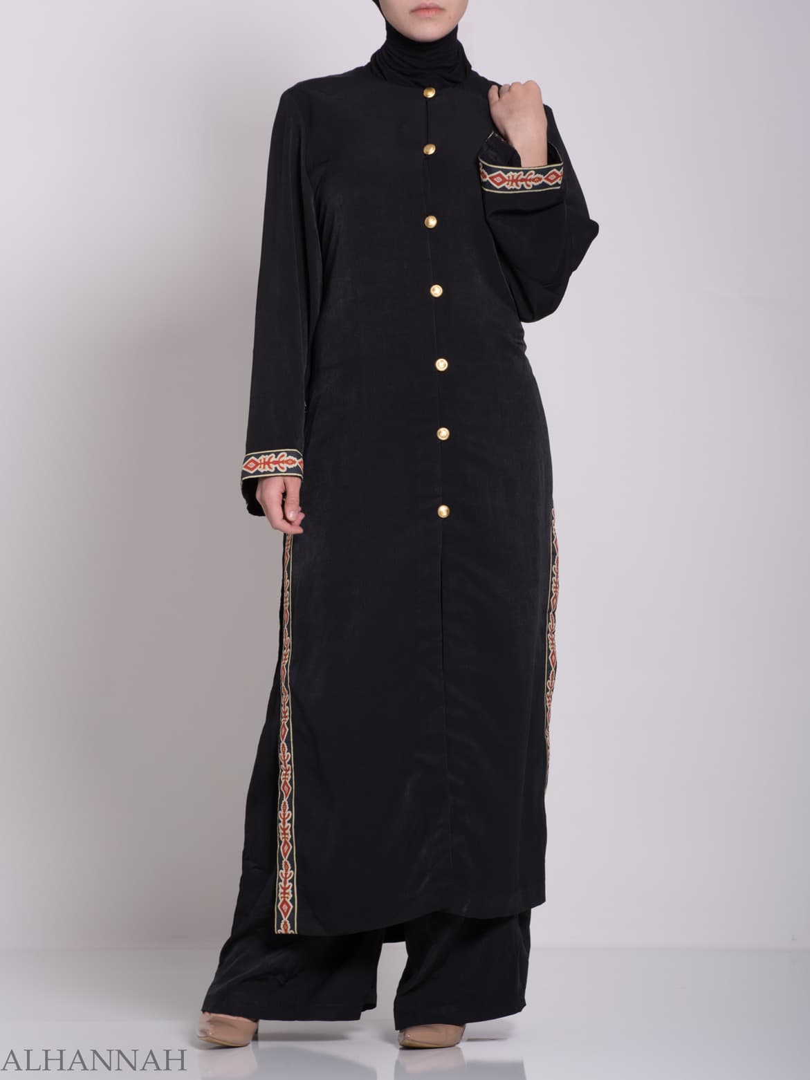Flowy Button Up Duster Tunic | st604