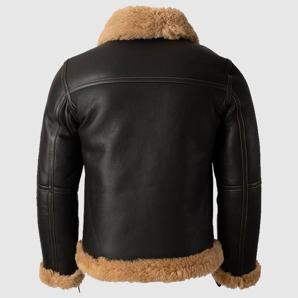 Lewis Battle SF Bomber Shearling Fur Jacket thumbnail 2