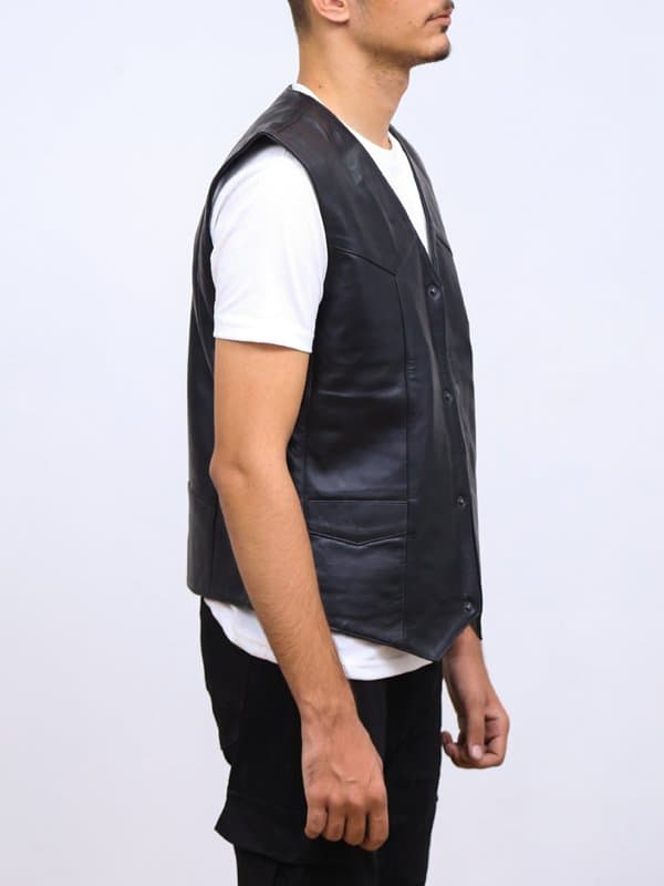Auden Black Leather Vest thumbnail 3