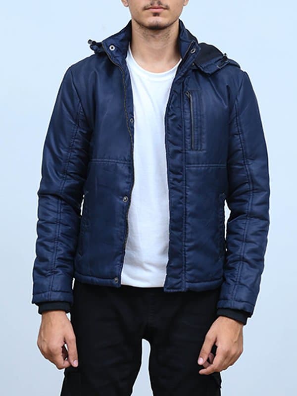 Alps Blue Hooded Windbreaker Jacket
