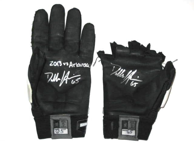 Dallas Hendrikson Rutgers Scarlet Knights Game Worn & Signed Nike Gloves