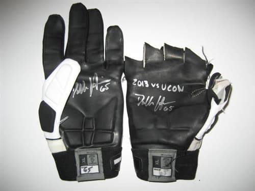 Dallas Hendrikson Rutgers Scarlet Knights Game Worn & Signed Nike Gloves