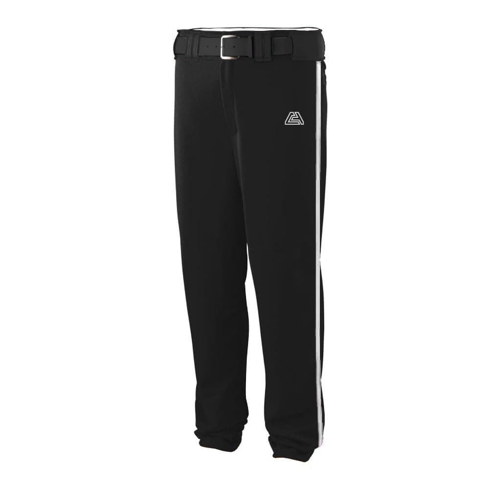 CA Stock Pants – Black with White Piping