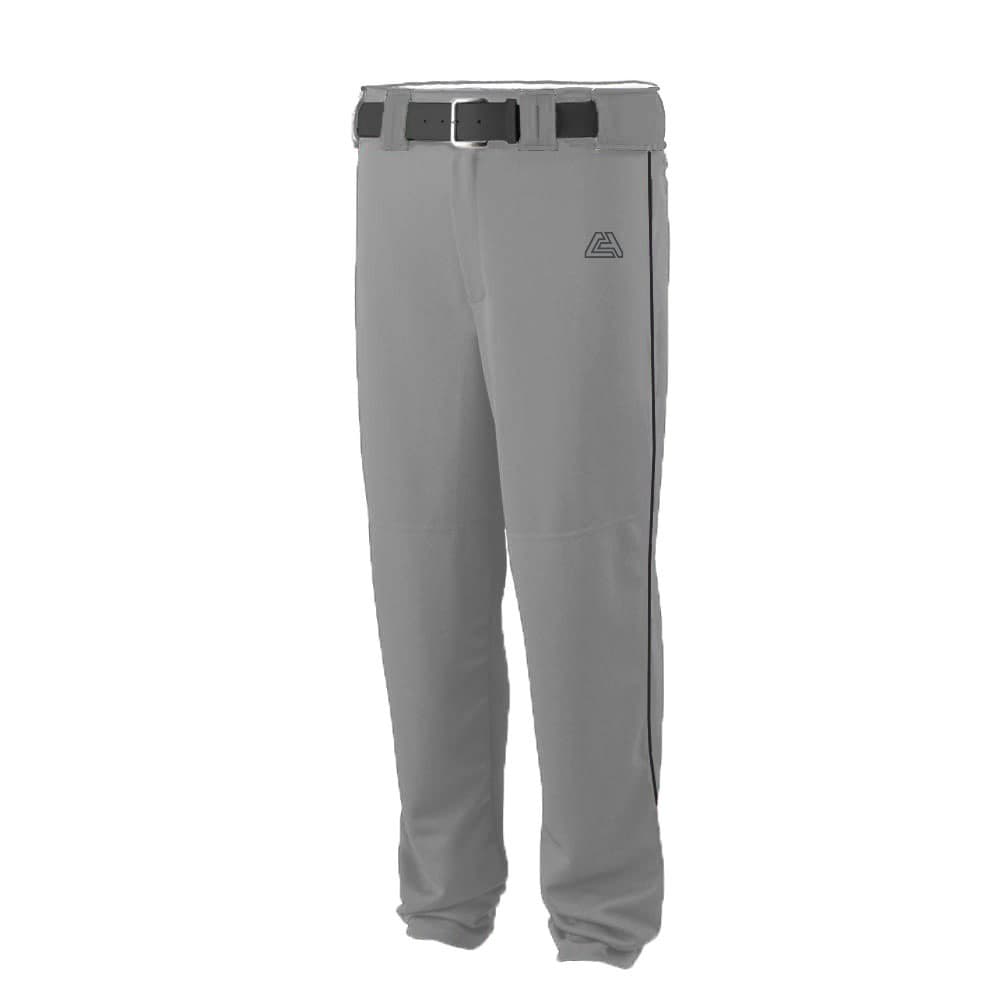 CA Stock Baseball Pants – Warm Grey with Black Piping