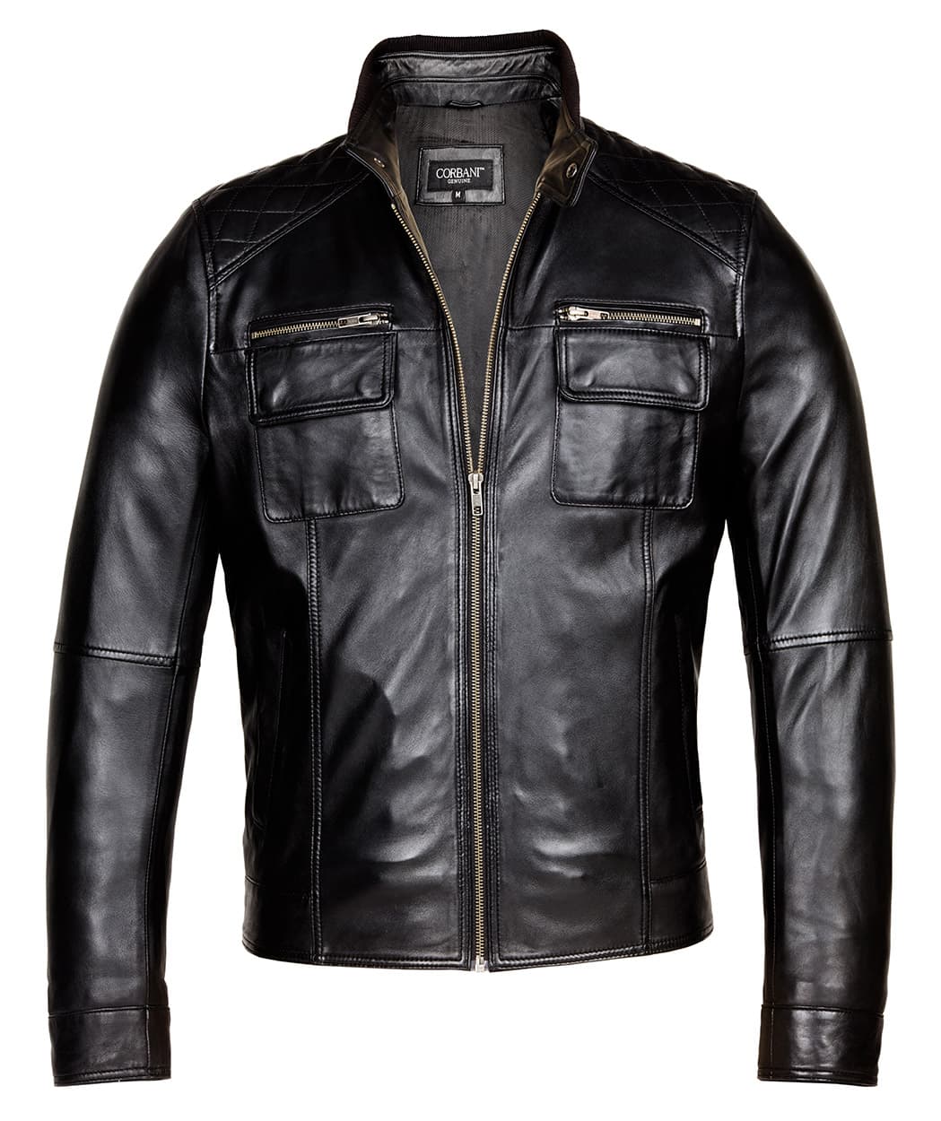 Classic Cafe Racer Leather Jacket – Mens Genuine Leather Jackets