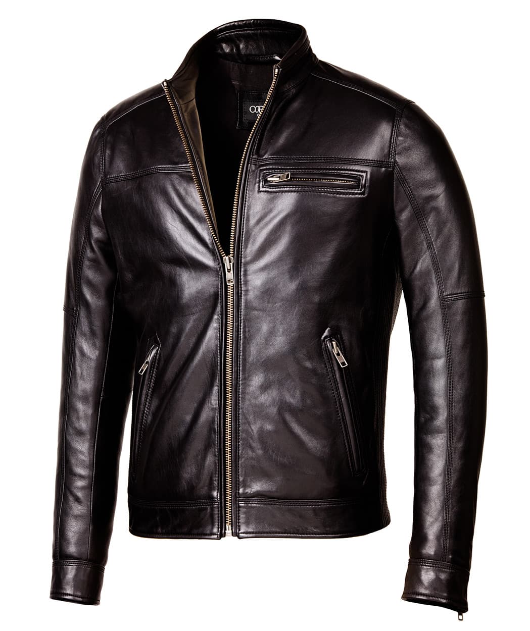 Designer Biker Black Leather Jacket – Mens Genuine Leather Jackets
