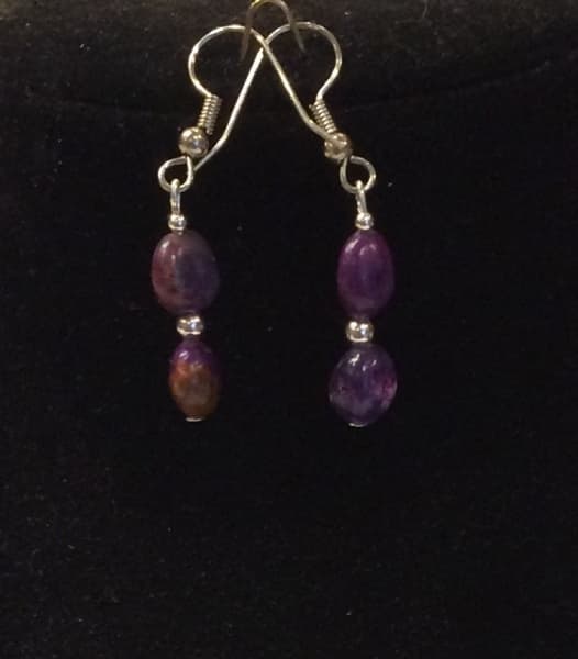 Earrings Purple Mojave Turquoise