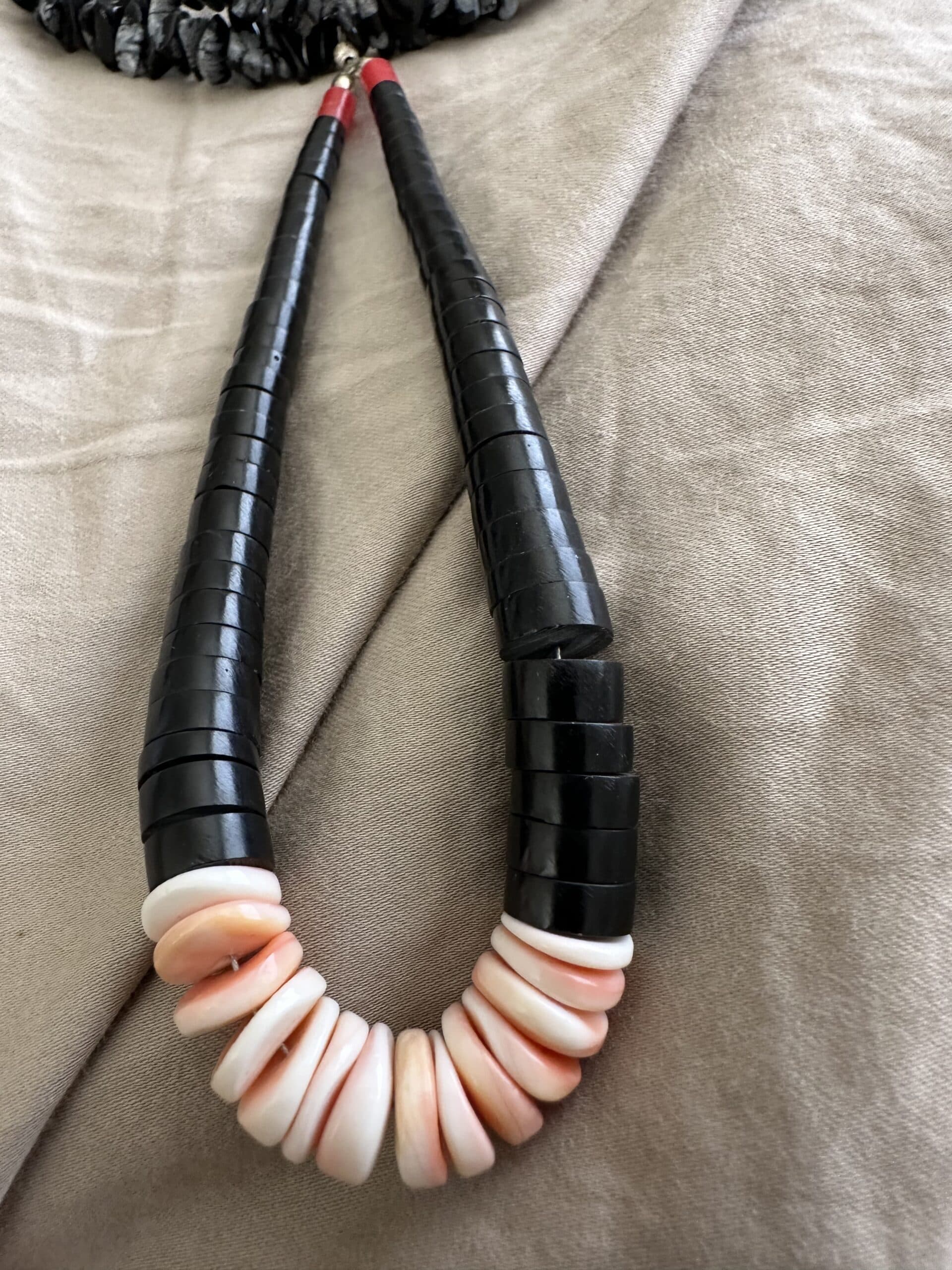 Necklace Two Strand Obsidian With a Jakla thumbnail 3