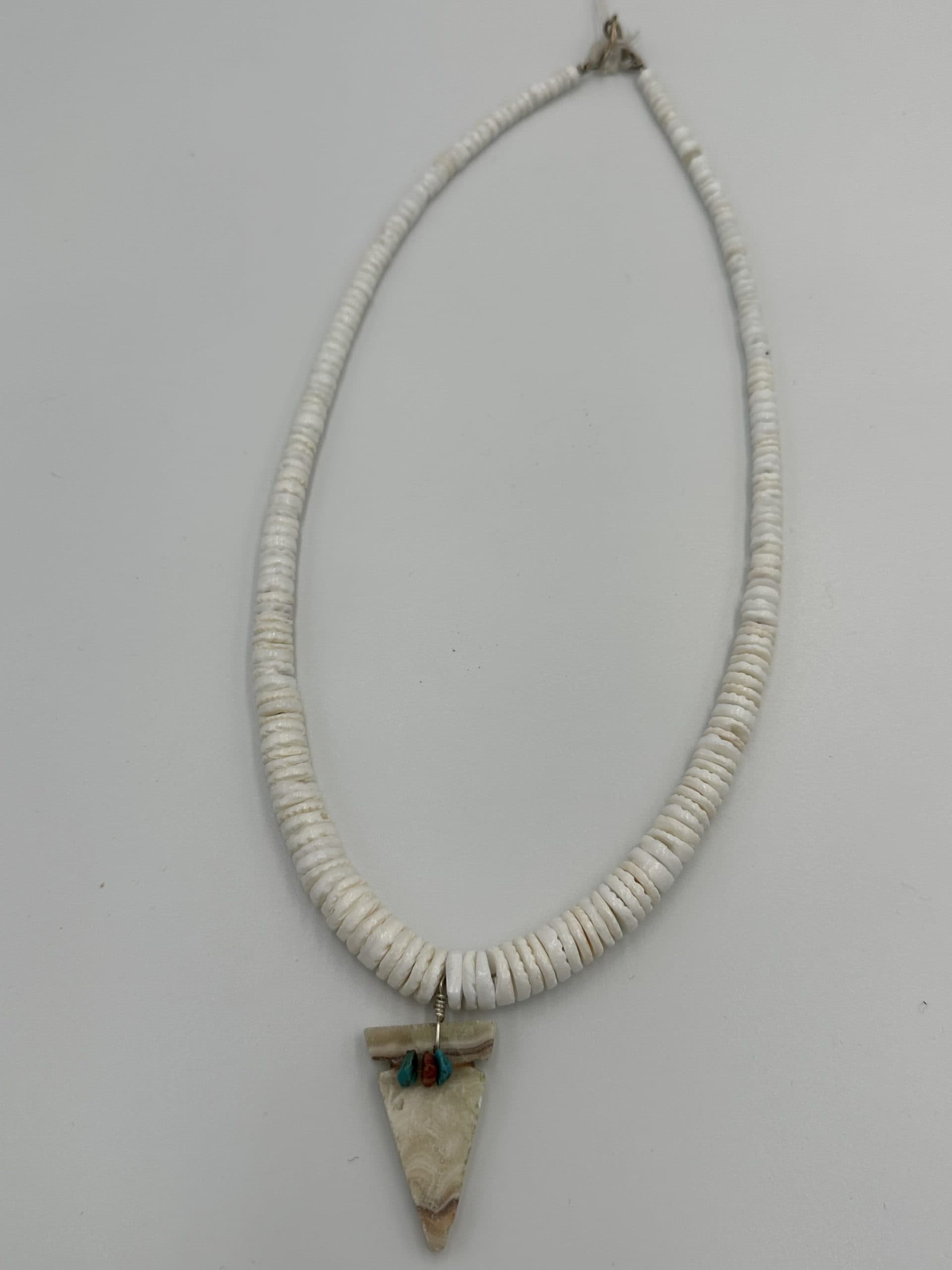 Necklace Heishi Calcite Pendant