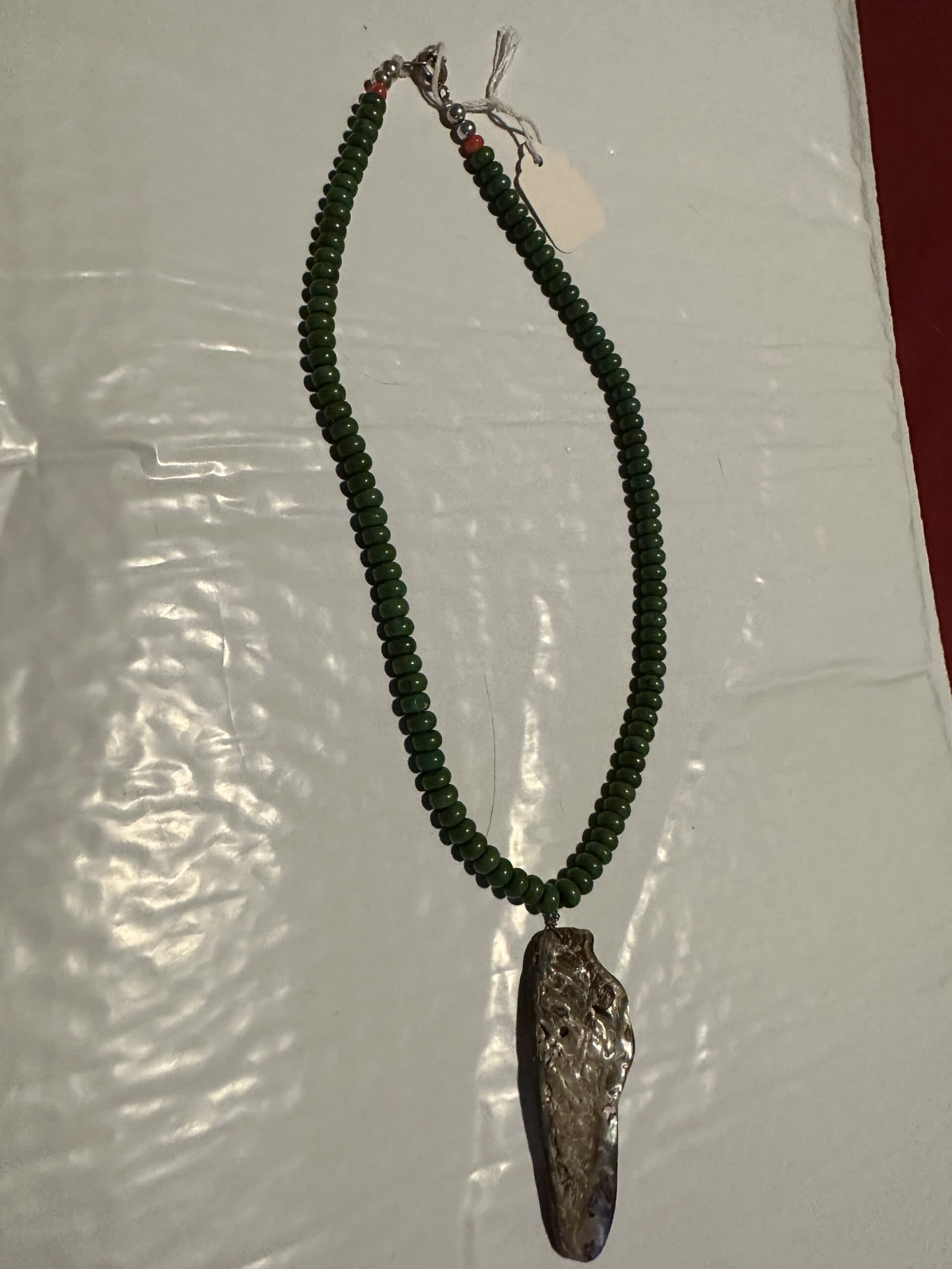 Necklace Kingman Turquoise Abalone Pendant
