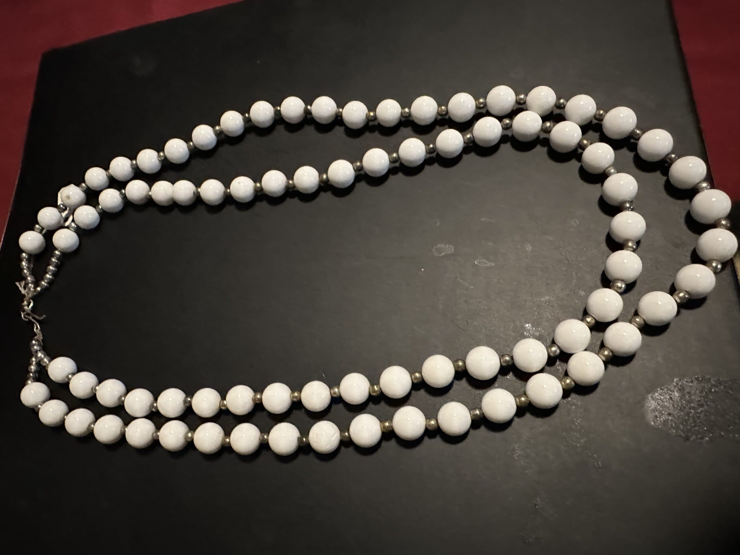 Necklace Two Strand Clam Beads