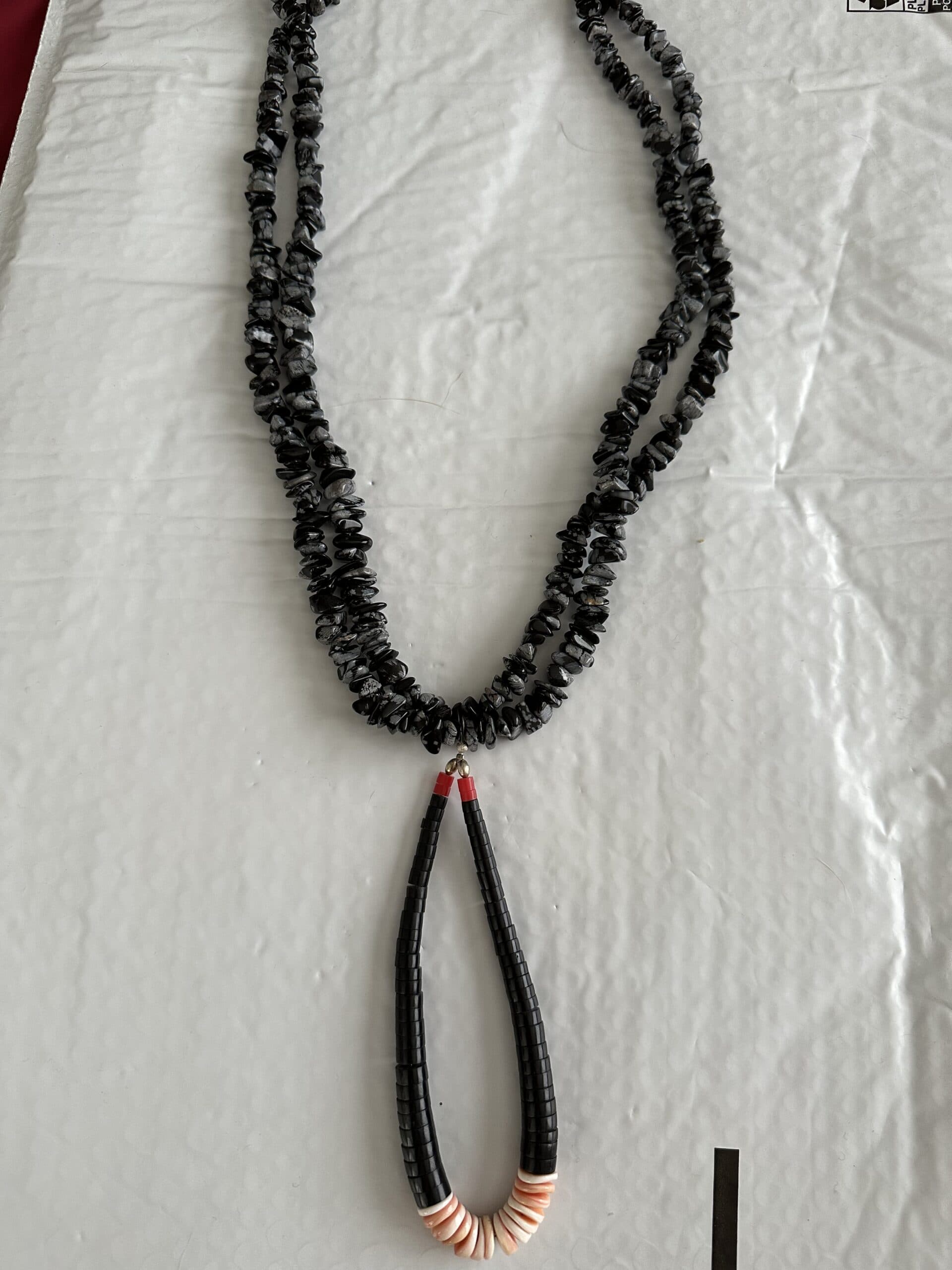 Necklace Snowflake Obsidian Jacla