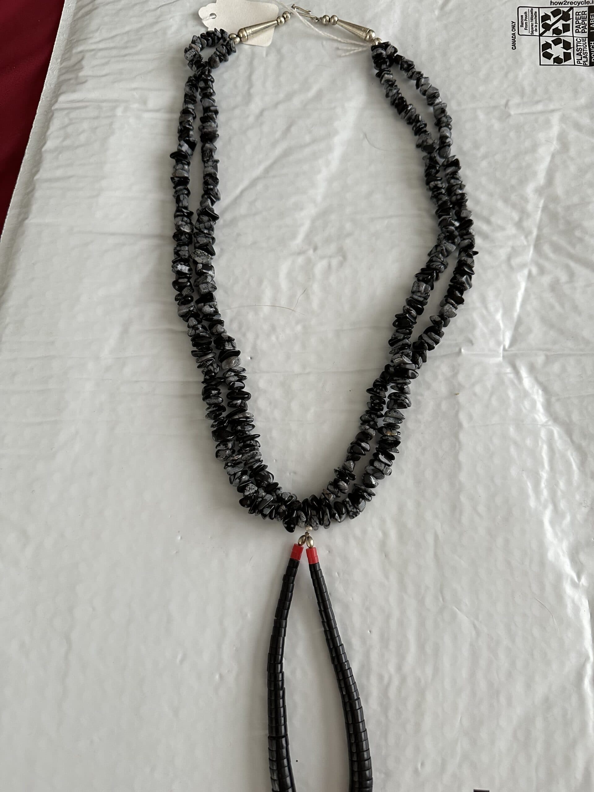 Necklace Snowflake Obsidian Jacla thumbnail 3