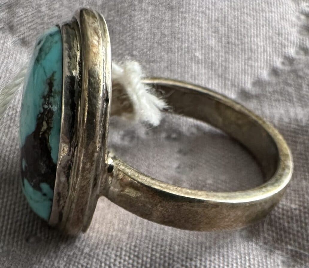 Ring Natural Turquoise in Sterling Silver thumbnail 2