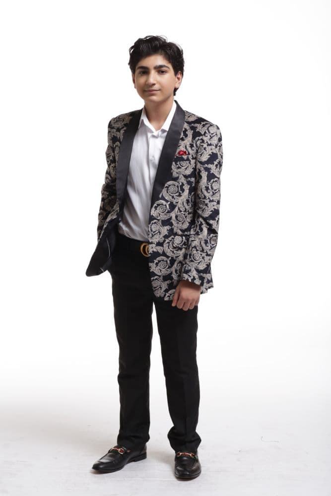 Elie Balleh Boys Floral Blazer Sports Coat Jacket