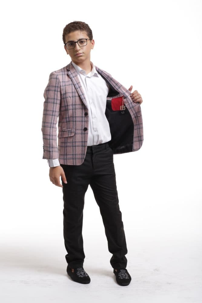 Boy’s Plaid Blazers Sports Coat Jacket by Elie Balleh thumbnail 2