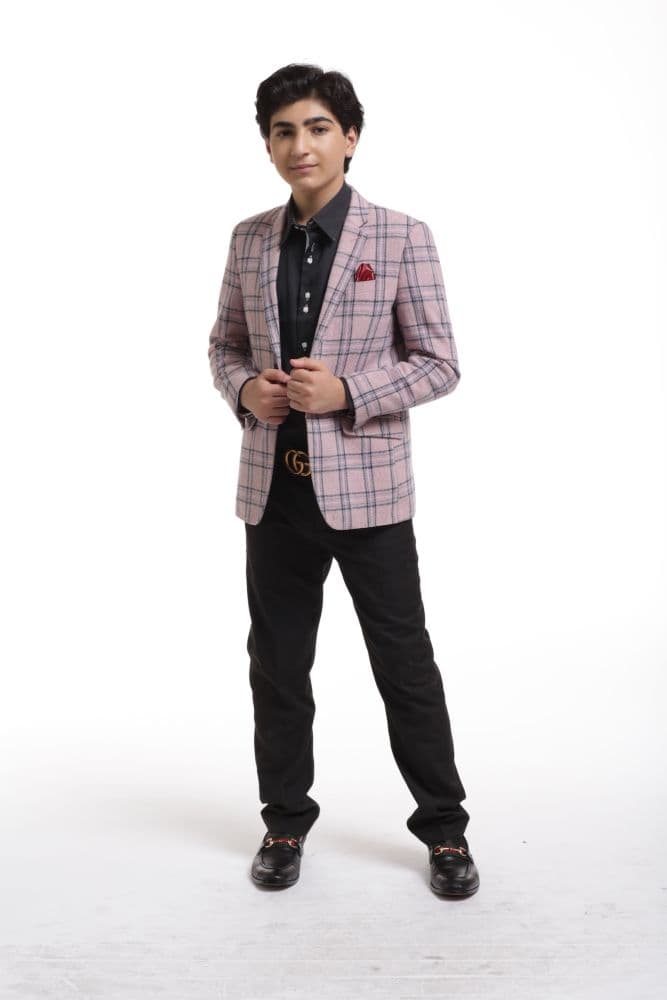 Boy’s Plaid Blazers Sports Coat Jacket by Elie Balleh thumbnail 3