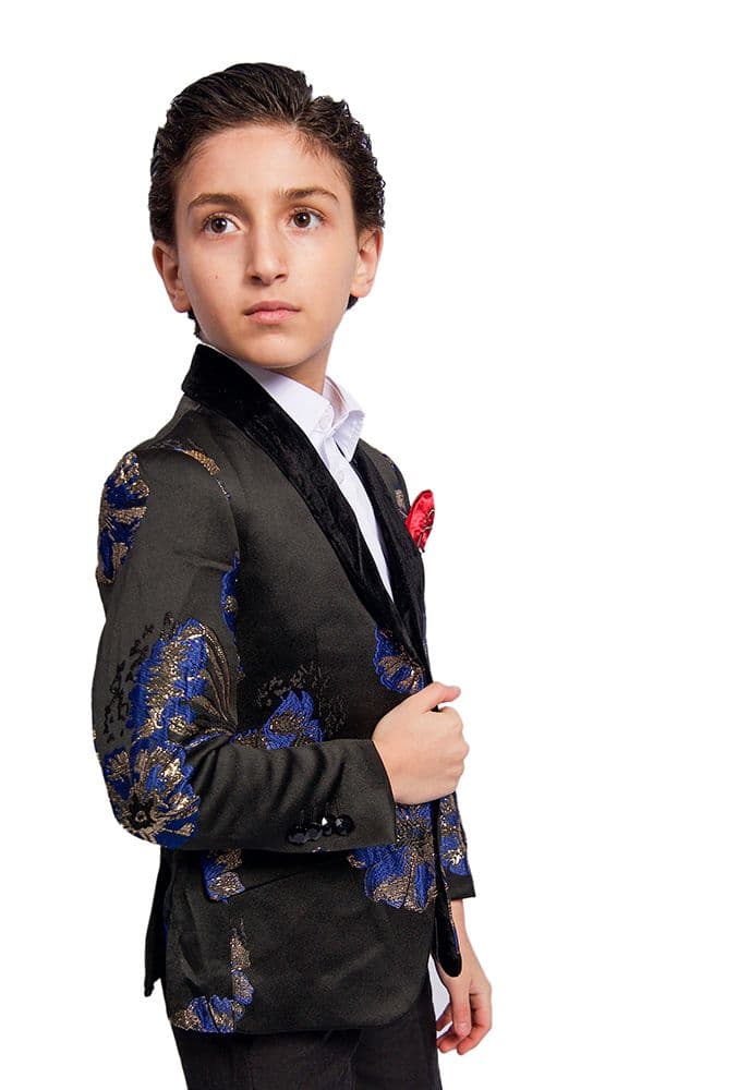 Floral Dinner Blazers Sports Coat Jacket for Boys thumbnail 2