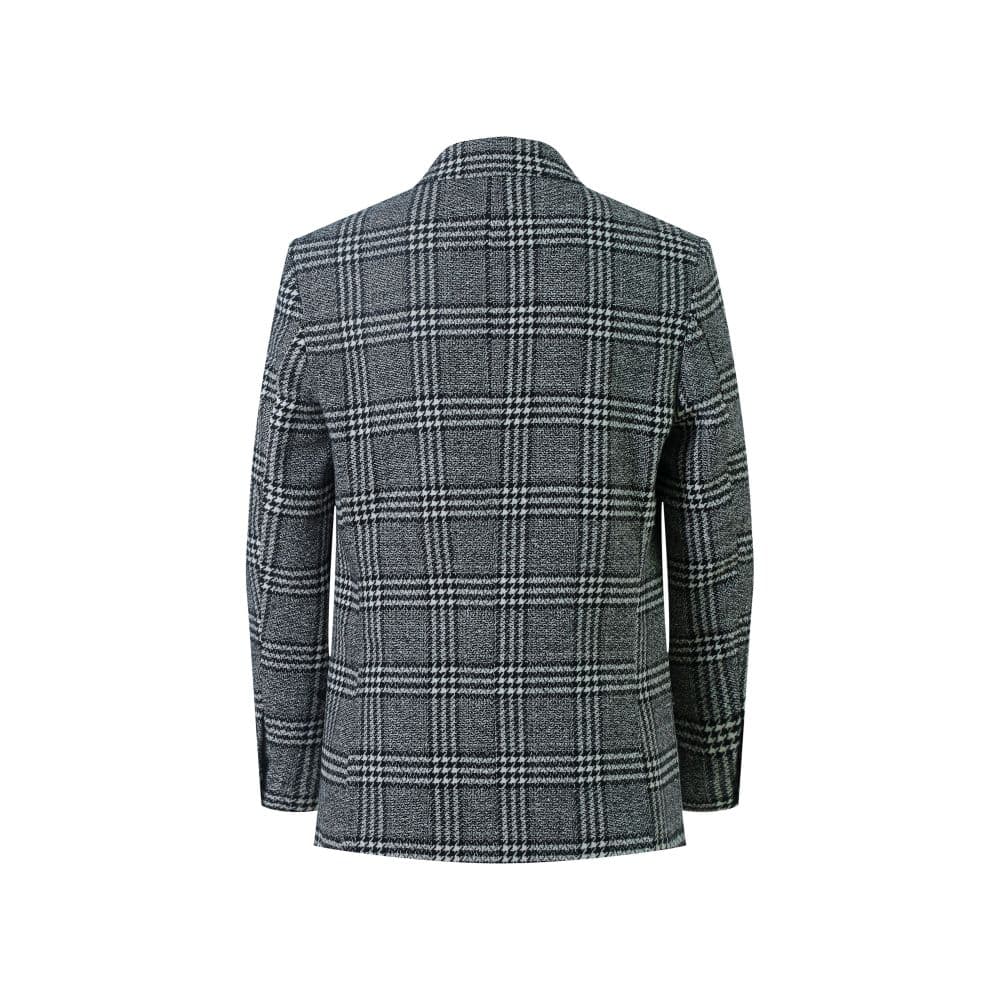 Slim Fit Windowpane Blazers Sports Coat Jacket for Boys thumbnail 2