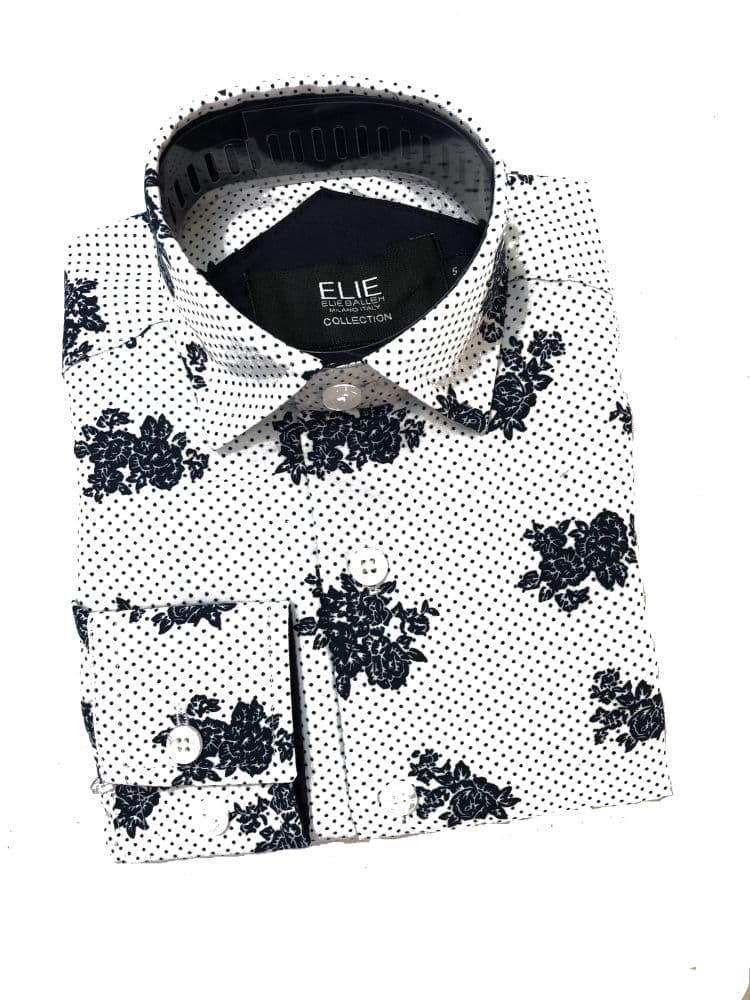 Floral Print Short Sleeve Shirt for Men – Blue