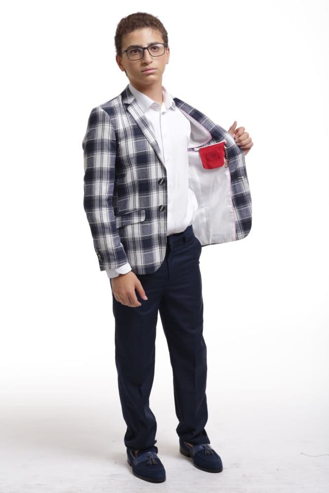 Elie Balleh Boy’s Plaid Blazer: A Touch of Heritage thumbnail 2