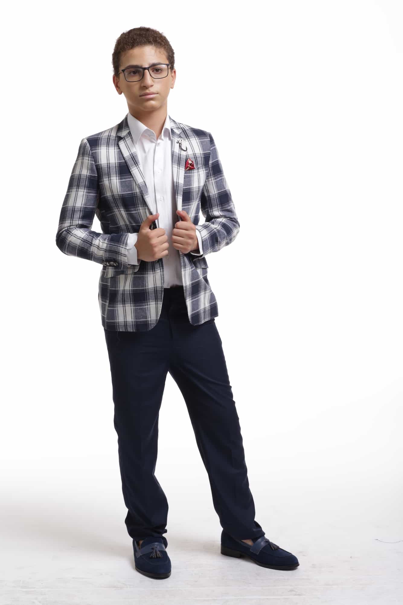Elie Balleh Boy’s Plaid Blazer: A Touch of Heritage