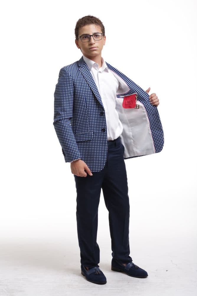 Elie Balleh Boy’s Checked Blazer: Timeless Style thumbnail 2