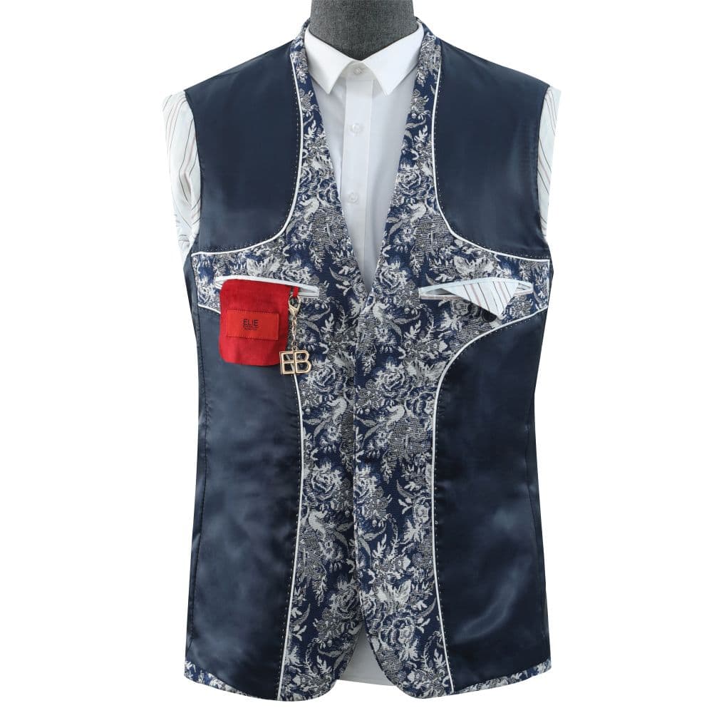 Men’s Floral Brocade Blazer Sports Coat Jacket thumbnail 3
