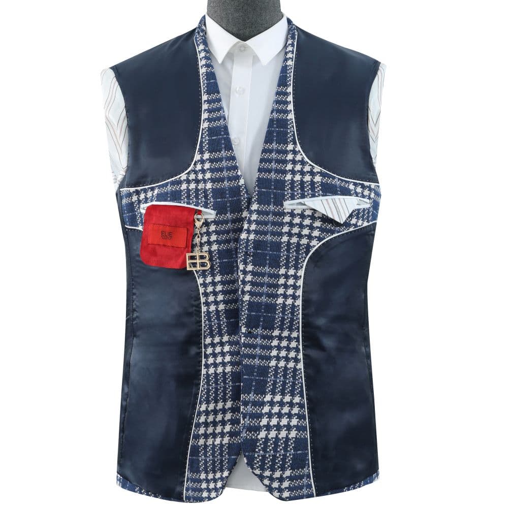 Buffalo Plaid Brocade Blazer for Women thumbnail 3
