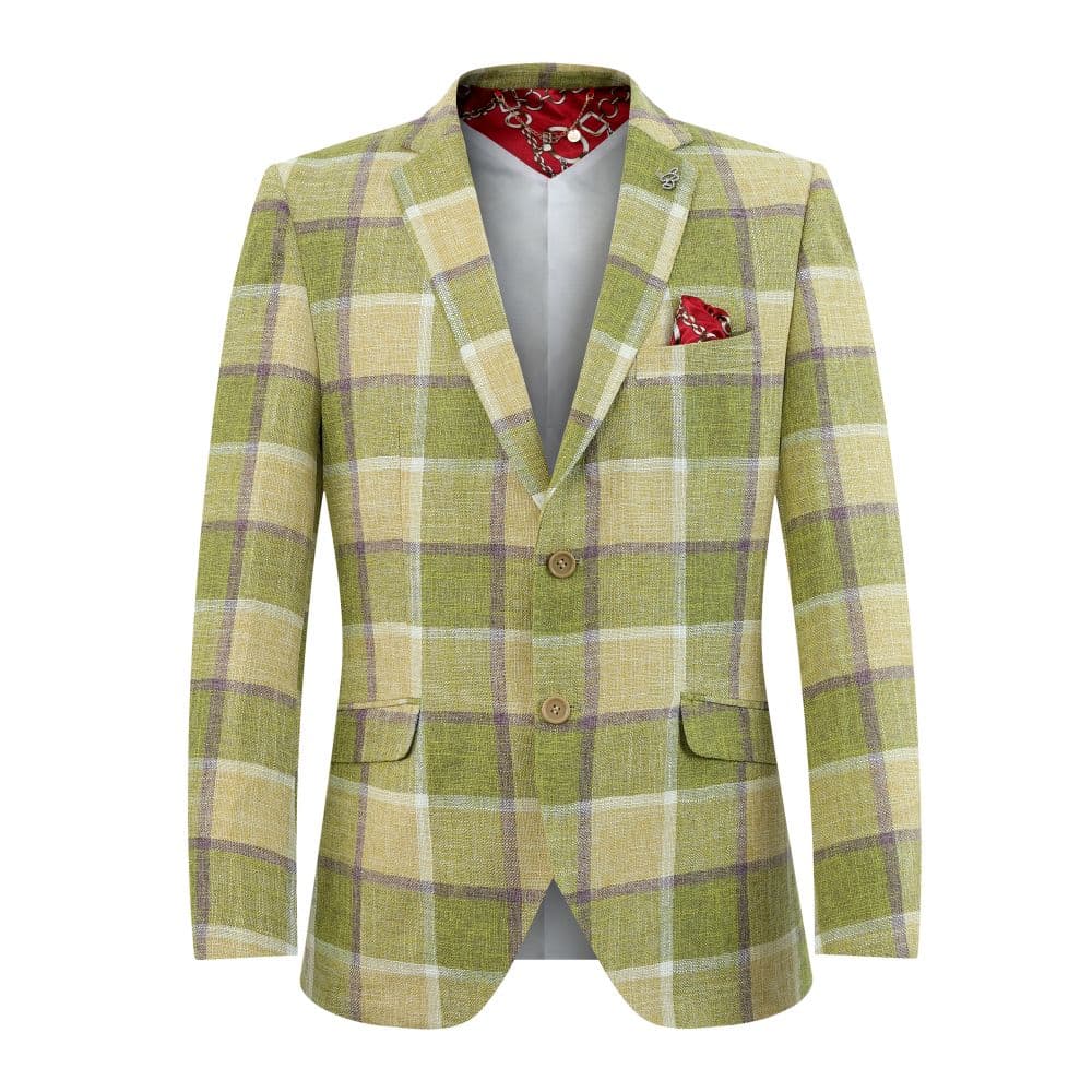 Elie Balleh Boy’s Big Plaid Blazer: Bold and Stylish