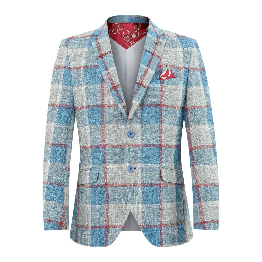 Elie Balleh Boy’s Big Plaid Blazer: Bold and Stylish thumbnail 4